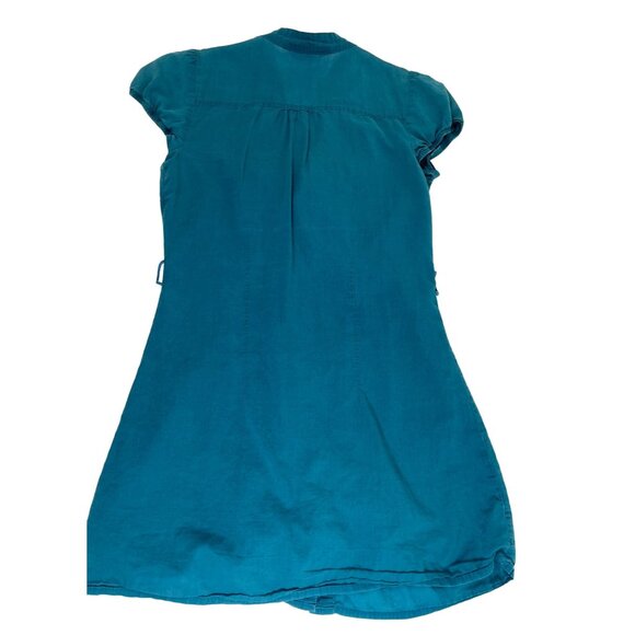 Lots of Love by Speechless Small Blue Cotton Dress/Top Short Sleeve Turquoise - Picture 2 of 9